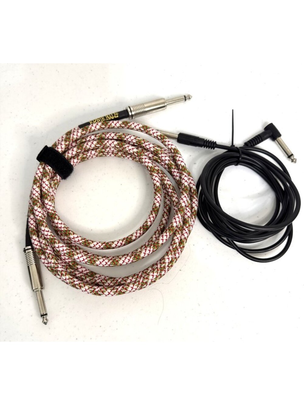 Ernie Ball Braided Instrument Cable Straight/Straight 10 FT + Unbranded 8 Ft
